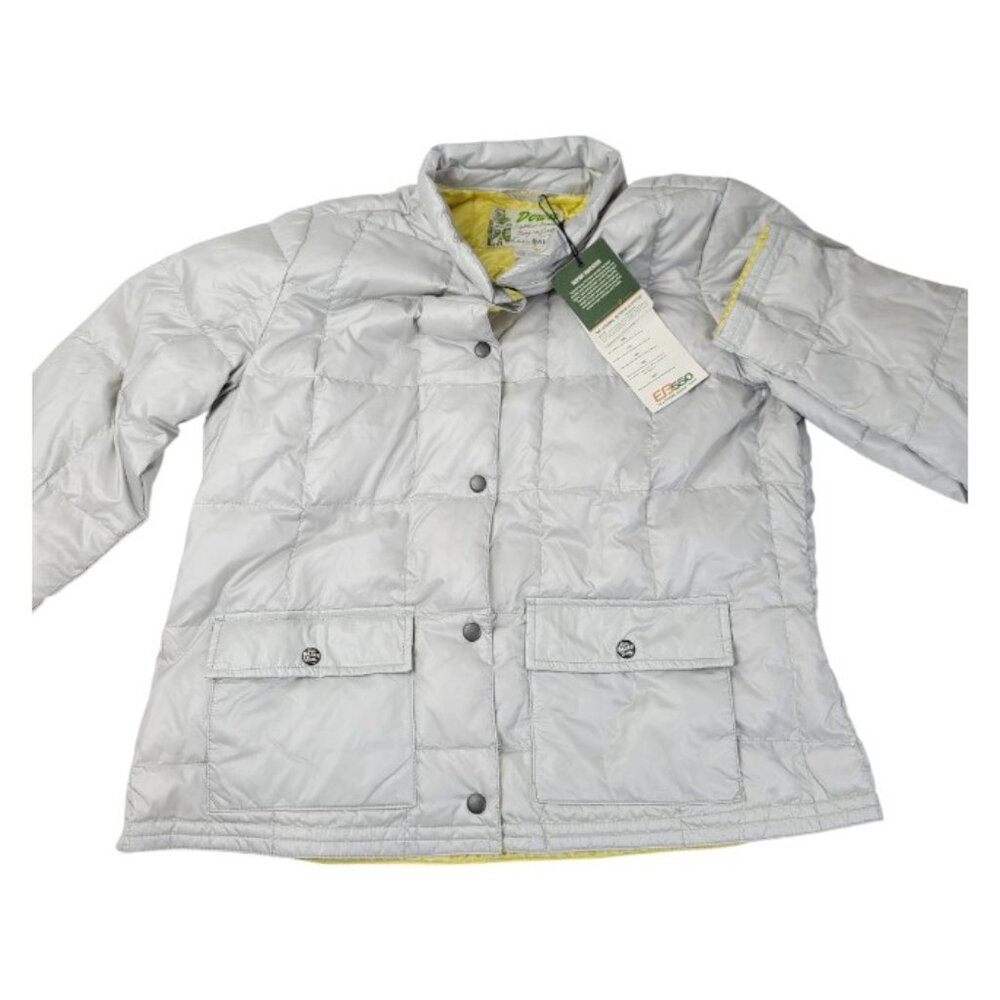 Eddie Bauer Women's Silver 550 Fill Grid Padded Insulated Puffer Jacket Size XL